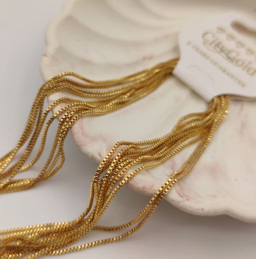 زنجیر 60 سانتی سیتی گلد ونیزی کد 1706 - خرید آنلاین از گالری آداس